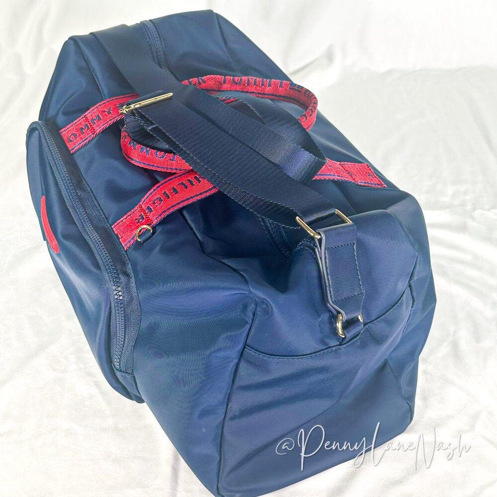 Tommy Hilfiger Neoprene Gym Weekend Duffel Bag Blue - Picture 10 of 16